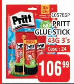 KitKat Cash and Carry PRITT GLUE STICK 43G 3's offer