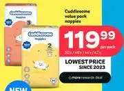 PEP Cuddlesome Value Pack Nappies 50's/46's/44's/42's-Per Pack offer