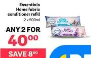 PEP Essentials Home Fabric Conditioner Refill-For 2 x 500ml offer