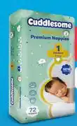 PEP Cuddlesome Xtradry Premium Jumbo Pack Nappies Travel Pack Size 1-5 offer