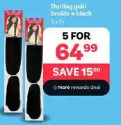 PEP Darling Yaki Braids # Black-For 5 x 1's offer