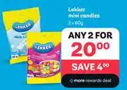 PEP Lekker Mini Candies-For 2 x 60g offer