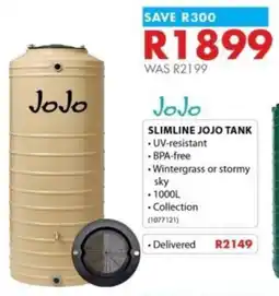 Chamberlain Jojo slimline tank offer