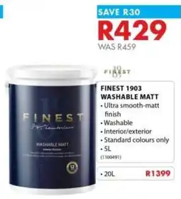 Chamberlain Finest 1903 washable matt offer