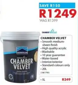 Chamberlain Chamber value chamber velvet offer