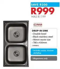 Chamberlain Cam drop-in sink offer
