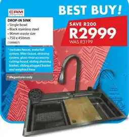 Chamberlain Cam drop-in sink offer