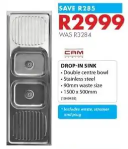 Chamberlain Cam drop-in sink offer
