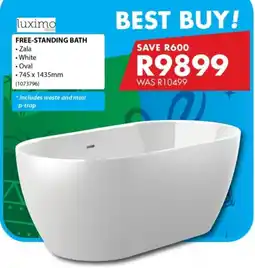Chamberlain Luximo free-standing bath offer