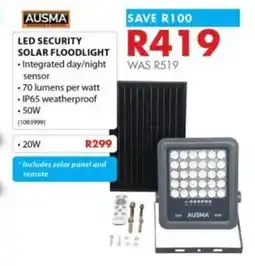 Chamberlain Ausma led security solar floodlight offer