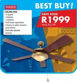 Chamberlain Eurolux ceiling fan offer