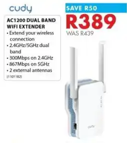 Chamberlain Cudy ac1200 dual band wifi extender offer