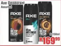 Devland Cash And Carry Axe Deodorant Assorted offer