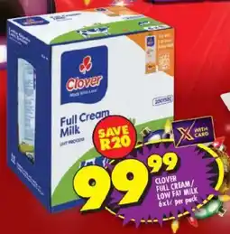 Shoprite Clover full cream/ low fat milk offer