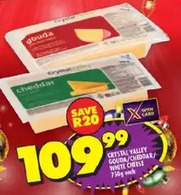 Shoprite Crystal valley gouda/ cheddar/ white cheese offer
