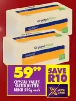 Shoprite Crystal valley salted butter brick offer
