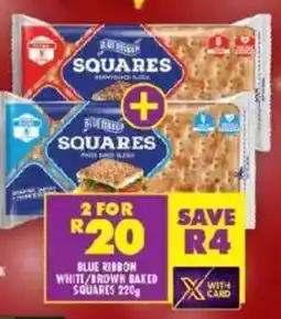 Shoprite Blue ribbon white/ brown baked squares offer