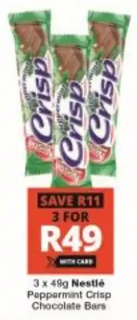 Checkers Nestlé Peppermint Crisp Chocolate Bars offer