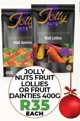 1UP Jolly nuts fruit lollies or fruit dainties offer