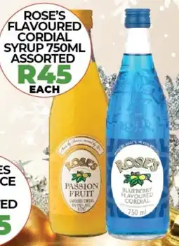 1UP Rose's flavoured cordial syrup assorted offer