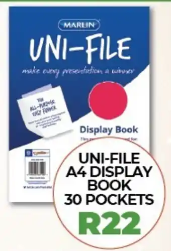 1UP Uni-file A4 display book 30 pockets offer