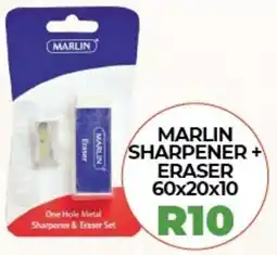 1UP Marlin sharpener + eraser offer
