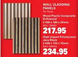Cashbuild Wall cladding panels offer