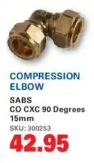 Cashbuild Compression elbow offer
