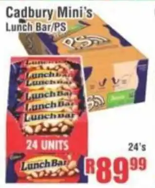 Devland Cash And Carry Cadbury Mini's Lunch Bar/ PS offer
