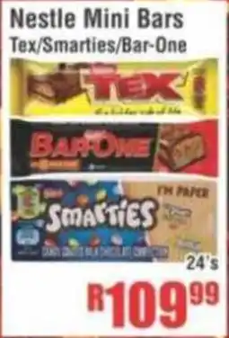 Devland Cash And Carry Nestle Mini Bars Tex/ Smarties/ Bar-One offer