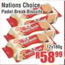 Devland Cash And Carry Nations Choice Padel Break Biscuits offer
