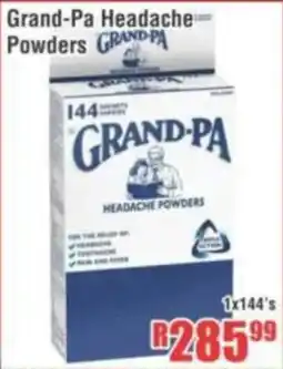 Devland Cash And Carry Grand-Pa Headache Powders offer