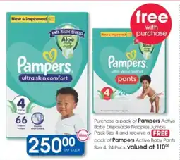 Clicks Pampers Active Baby Disposable Nappies Jumbo Pack offer
