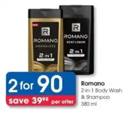 Clicks Romano 2-in-1 Body Wash & Shampoo offer
