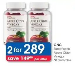 Clicks GNC SuperFoods Apple Cider Vinegar offer