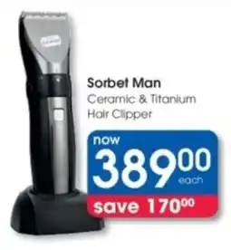 Clicks Sorbet Man Ceramic & Titanium Hair Clipper offer