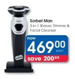 Clicks Sorbet Man 3-in-1 Shaver Trimmer & Facial Cleanser offer