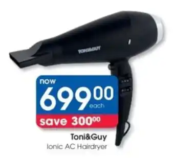 Clicks Toni&Guy Ionic AC Hairdryer offer