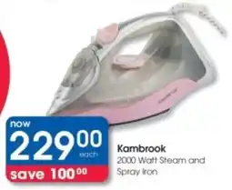 Clicks Kambrook 2000 Watt Steam and Spray Iron offer