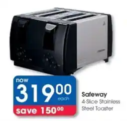 Clicks Safeway 4-Slice Stainless Steel Toaster offer