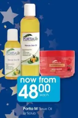 Clicks Portia M Tissue Oil or Scrub offer