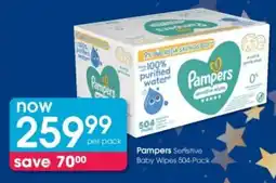 Clicks Pampers Sensitive Baby Wipes offer
