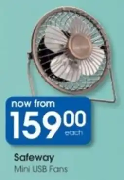 Clicks Safeway Mini USB Fans offer