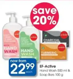 Clicks EF-Active Hand Wash & Soap Bars offer