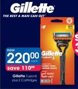 Clicks Gillette Fusion5 plus 2 Cartridges offer