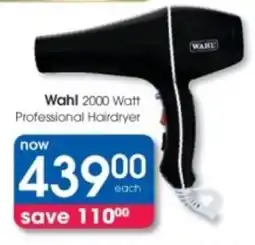 Clicks Wahl 2000 Watt Professional Hairdryer offer