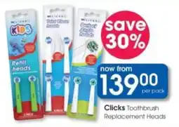 Clicks Clicks Toothbrush Replacement Heads offer