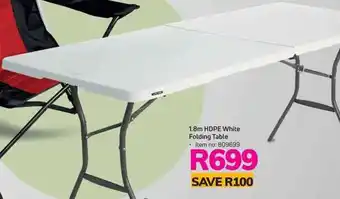 Game 8m HDPE White Folding Table offer
