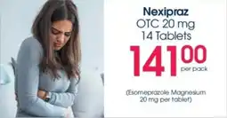 Clicks Nexipraz OTC 20 mg 14 Tablets offer