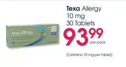 Clicks Texa Allergy 10 mg 30 Tablets offer